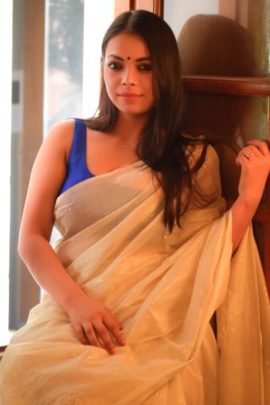 IVORY MIST SILK SAREE